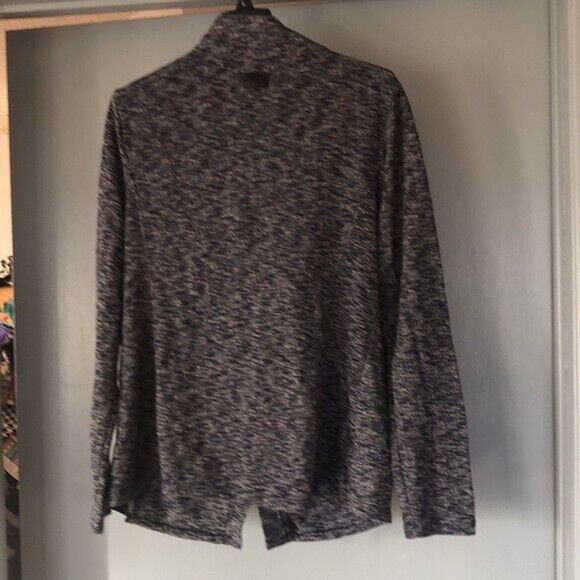 G.H. Bass & Co. size XXL Women’s Black Asymmetrical Zip Knit Cardigan Sweater - Picture 2 of 7